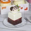 장식용 꽃 1pcs 딸기 과일 케이크 모델 시뮬레이션 음식 가짜 스낵 빵 장식 디저트 테이블 홈 디스플레이