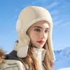 Beralar Askerler Tuzak Şapkaları Sıcak Kış Bombardıman Şapkası Kaçak Kayak Balaclava Down Balaclava Kadın Rüzgar Yalıtımlı Yak