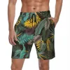 Erkek Şort Hawaii Hawaii Board Yaz Çiçek Yaprağı Vintage Plajı Kısa Pantolon Spor Hızlı Kuru Grafik Yüzme Sandıkları