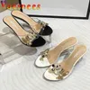 Outside Cute Cartoon Animation Slippers Summer Sandals Transparent Wedge Shoe Fashion Bling Diamond Shallow Mouth Heels 240318