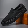 Casual Shoes Men Zimowe ciepłe buty z futrzanymi super śniegowymi trampkami Gumowa kostka 21355