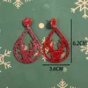 Висячие серьги, блестящие красные рождественские носки, акриловые серьги-капли для женщин, милые серьги со снежным лосем, рождественская елка, полые серьги, ювелирные изделия, подарки