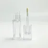 10ml grande capacité Lip Glzae bouteille forme carrée noir outil de maquillage clair emballage tubes de brillant à lèvres rechargeables Ctainers vides e6uF #