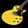 Guitarra padrão guitarra elétrica tv amarelo preto p90 captador branco leitoso retro sintonizador