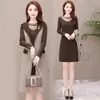 Work Dresses Elegant Women Two Piece Outfits Hooded Dress For With Vest Matching Sets Ensemble Femme Deux Pieces Conjunto Feminino