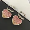 Alta Qualidade Cobre Studs Designer Brincos Marca Carta Stud 925 Banhado A Prata Diamante Brinco Vogue Mulheres Casamento Jóias Presentes De Aniversário