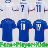 نهائيات Maillots de Football 2024 كرة القدم Jersey French Benzema Football Dorts Mbappe Griezmann Kit Shirt Hommes