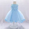 Vestidos de niña Vestido de tutú de encaje Vestidos de boda para bebé Fiesta para niños durante 2 años Cumpleaños Princesa infantil