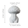 Vases Mushroom Lady Body Vase Planter Collection Smooth Art Crafts Flowerpot For Bookshelf Farmhouse Birthday Party Outdoor