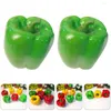 Decorative Flowers 2 Pcs Bell Peppers Artificial Fake Vegetable False Model Big Paper Simulation Child