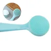 Silica Gel Facial Brush Double Sided Facial Cleanser Blackhead Remover Product Por Cleaner Exfoliating Face Brush Face Brush 67GW#