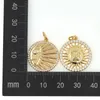 Pendentif Colliers Vintage Gold Sun Face Charm CZ Zircone Cuivre Plaqué Hip Hop Unique Collier Creux Bijoux Accessoires Pour Femmes