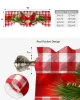 Tende Natale Rosso Plaid Bow Finestra Tenda Soggiorno Armadio da cucina Tieup Valance Asta di tenda Pocket Valance