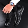 2024 Heren Echte Leathermicrofiber LeTHe schoenen 38-47 Zachte anti-slip Rubberen Loafers Man Casual Leather Shoes 240407