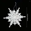 Kerstversiering Sneeuwvlok Ornamenten 3D Ijswitte Sneeuwvlokken DIY Ambachten Opknoping Hangers Kerstboom Jaar 2024