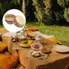 Dinnerware Sets 3 Pcs Coffee Tables Woven Basket Fruit Candy Hand Made Bread Bamboo Home Serving