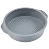 Moldes de cozimento Anti-ferrugem Molde de silicone conjunto de 3 panelas de bolo redondas antiaderentes 9 polegadas resistentes ao calor para pizza pão mais comida