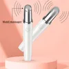 2022 La migliore vendita Mini bacchetta elettrica di bellezza Rosso Blu Terapia della luce riscaldata Vibrati Lip Eye Bag Penna per massaggio Lifting Eye Relax h4tw #