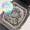 Reloj de pulsera unisex RM Rm67-02 Reloj mecánico automático Rm6702 Edición limitada alemana Ntpt Moda Casual Muñeca