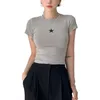 Magliette da donna T-shirt da bambino per donna Y2k Crop Top Ragazze adolescenti Grafica carina Manica corta Slim Fit Abiti estivi estetici