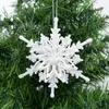 Kerstversiering Sneeuwvlok Ornamenten 3D Ijswitte Sneeuwvlokken DIY Ambachten Opknoping Hangers Kerstboom Jaar 2024