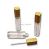 6 ml Lege Vierkante Lipgloss Buis Bamboe Houten Dop Heldere Fles Lippenbalsem Ctainer Cosmetische Verpakking Ctainer 10 stks 25 stks P8tk #