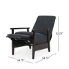 Christopher Knight Home Plevna Lounge Chair, Charcoal Black+Chocolate Brown