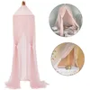 1 st hängande Fairy Princess Mosquito Net Crown Round Screen Canopy Insect Bed Voile Garden Camping Anti-Mygg Kids Room Decor 240315