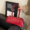 Bolsos de hombro Bolso de moda para mujer Gran capacidad PU Cuero Vintage Axila Color sólido Cilindro elegante Solo