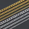 Herenkettingen NK Curb Link Chains 4/5/6/8m mm 18k Gold vergulde roestvrijstalen Cubaanse ketting Dames Accessoires Modeontwerp Hip Hop Punk Jewelry Gift 18-30 inches