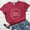 T-shirt da donna Scegli Happy T-shirt Estetica Donna Manica corta Graphic Christian Tees Tops Casual Unisex Inspirational Quote Tshirt