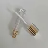 10/30pcs Lipgloss Ctainers Vazio 8ml Plástico Transparente Quadrado Garrafa de Recarga Cosmética Luxo Ouro Sier Lid Tubos de Batom Líquido h0hD #