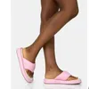 Pantoufles tongs pour femmes, sandales d'été pour femmes, loisirs de plein air, chaussures plates de couleur unie, bout ouvert en cuir 36-43, 2024