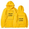 Student Casual op maat gemaakte tekst DIY Hoodie Aangepaste gepersonaliseerde Hoody Sweatshirt 240313