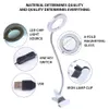 8 x Büyüteç USB Dövme Lambası Kelepçeli Eyel Extensi Tırnak Sanatı Soğuk Işık Alüminyum Alaşım Ligths Okuma / Makyaj Aracı 11t2#