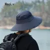 Chapeaux de soleil d'été double couche UV protection pêche chasse à la chasse extérieure hommes randonnée de camping chapeau de pêcheur amovible chapeau 240409