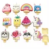 50pcs Pusta urocze zwierzęce Carto Fruit kształt Popsicle Lipstick Case Unicorn Watermel Lip Bals