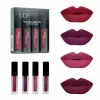 4pcs/set Lipgloss Mini Lip make up Matte Waterdichte N-stick N-Fading Lipsticks Makeup Cosmetis Lip Care beauty tools s6NM#