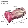 Geeba labbra spesse bocca grande gola profonda figa tascabile giocattoli del sesso per tazza del masturbatore maschile realistico vagine massaggiatore per gli uomini adulti w5Sz #