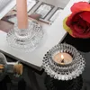 Portacandele Portacandele in cristallo Romantico cena a lume di candela Puntelli Confessione e proposta Decorazione Arredamento per la tavola di casa