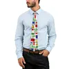 Bow Ties de stijl krawat mondrian print retro modna szyja dla mężczyzn cosplay impreza świetna jakość kołnierzyka