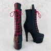 Dansschoenen Mode Sexy Model Toont PU Bovenste 17 CM/7 Inch vrouwen Platform Party Hoge Hakken Pole laarzen 057