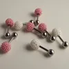 Brincos 1 peça 1.2x6x6mm rosa branco bonito brinco de aço inoxidável cereja orelha tragus piercing morango para mulheres