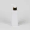 Liquid Soap Dispenser 200 ml Lotion Bottle Shampo för badrumsguldpressande huvudkorg underlagring