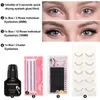 25 in 1 False Eyel Extensi Practice Mannequin Head Set Eye Pads Tweezers Glue Ring Brush Grafting Eyel Tools Kit 03n7#