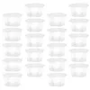 Disposable Cups Straws 50 Pcs Dessert Pudding For Store Package Bowl Plastic Strap Ice Cream With Lid Bowls