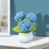 Decoratieve bloemen gebreide bloem decor realistische potplanten set handgemaakte haak voor thuis uniek verjaardagscadeau idee