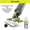 Shark VM252P10 VACMOP Pro Cordless aspirapolvere per pavimenti duri con fari a LED, cuscinetti usa e getta 12 Oz.Soluzione detergente, grigio antracite