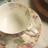 Кружки, чашки и тарелки для французского послеобеденного чая, домашняя керамическая кружка для воды, винтажный поднос для кофе, украшение для хранения