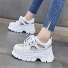 Casual schoenen mode dames sneakers sandalen 9 cm hoge hakken platform wiggen zomer vrouwelijke vulcaniseer dames aangeboden